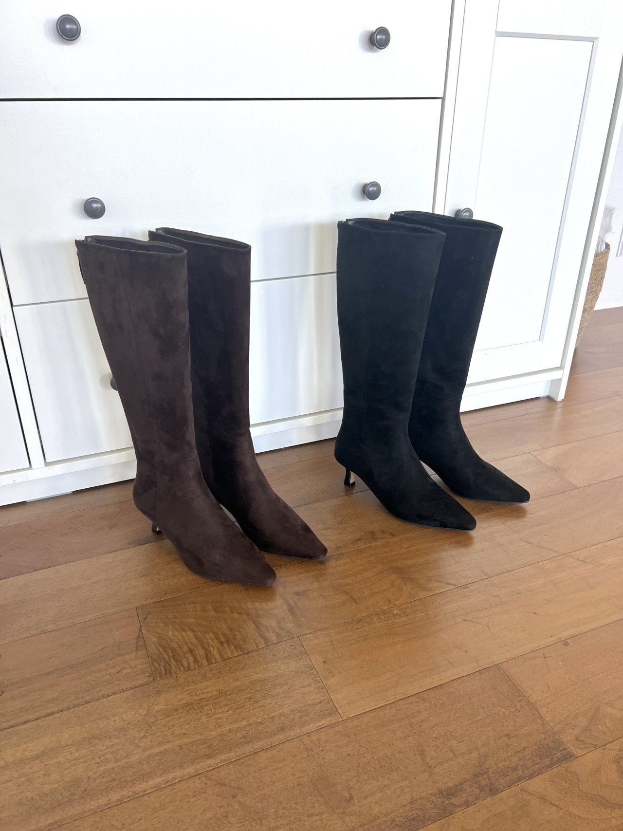 Suede Middle heels Long Boots