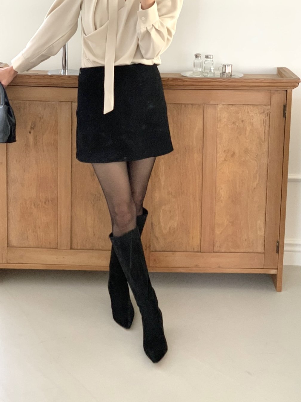 Suede Middle heels Long Boots