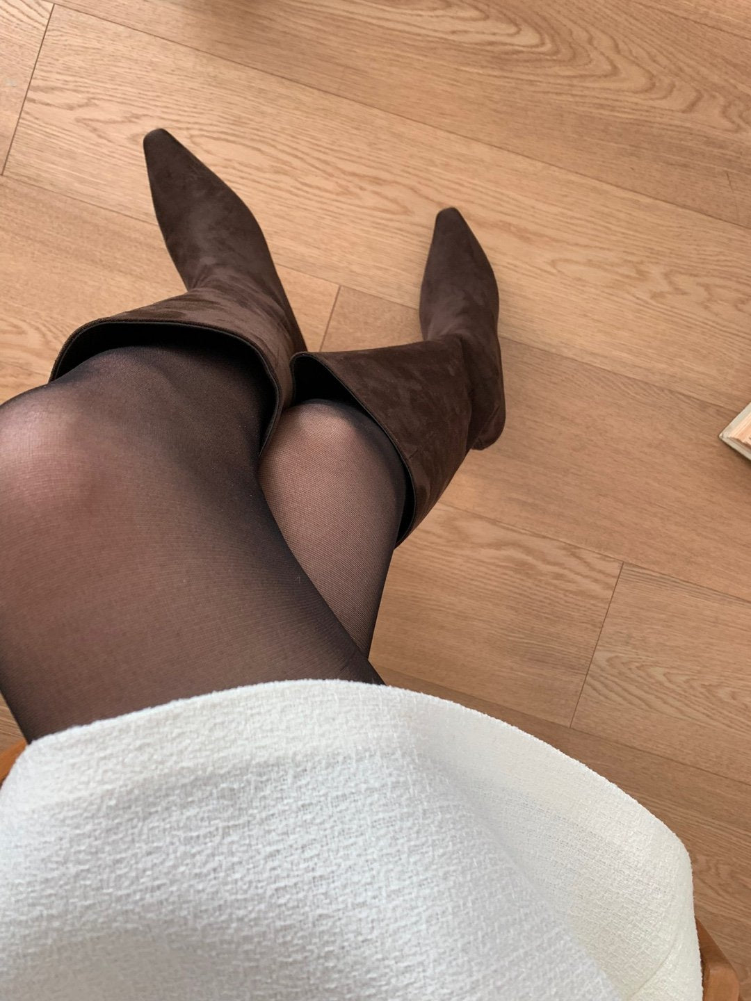 Suede Middle heels Long Boots