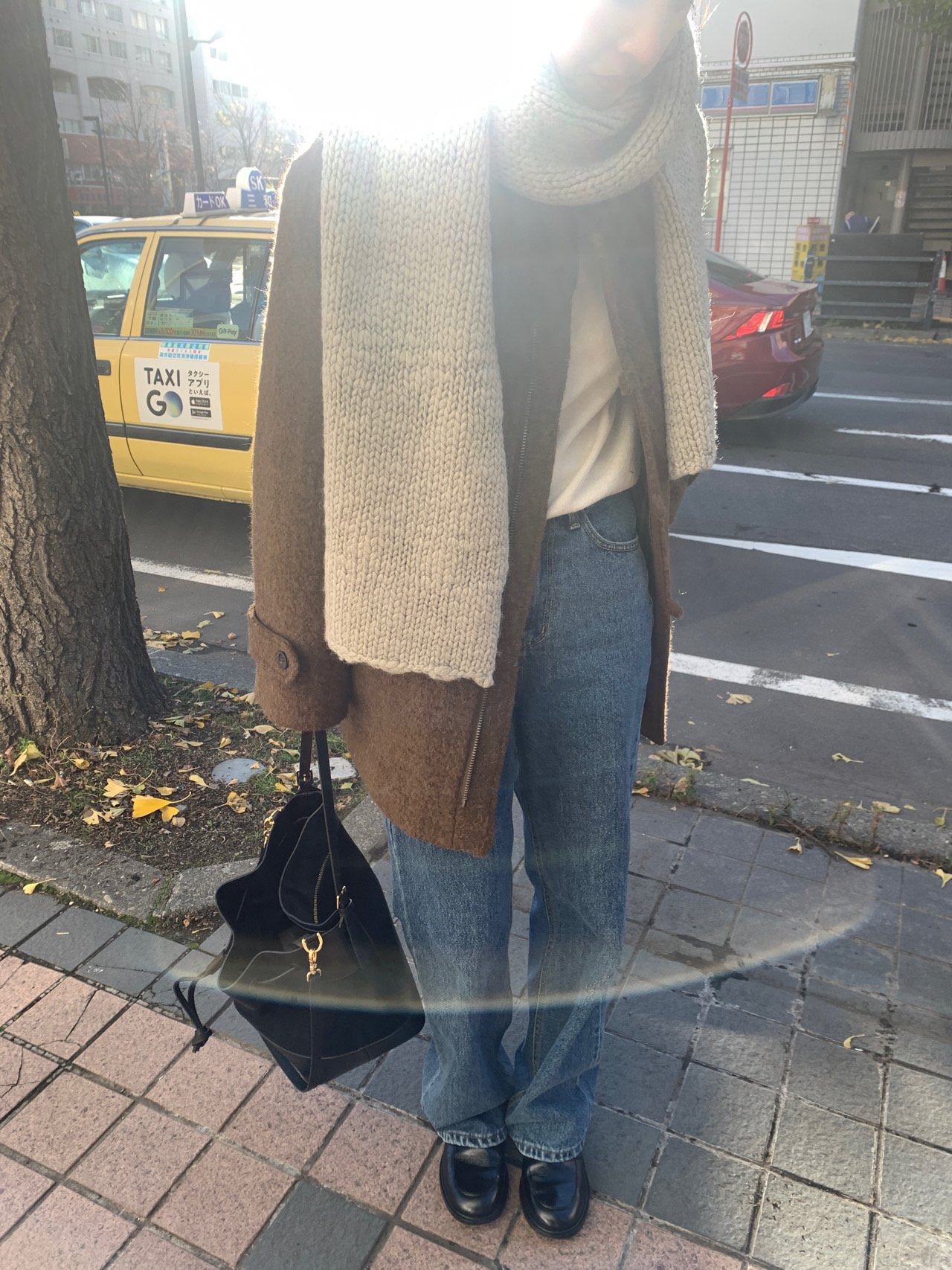 Baraclava-ivory即納 un handmade Baraclava&muffler-3col