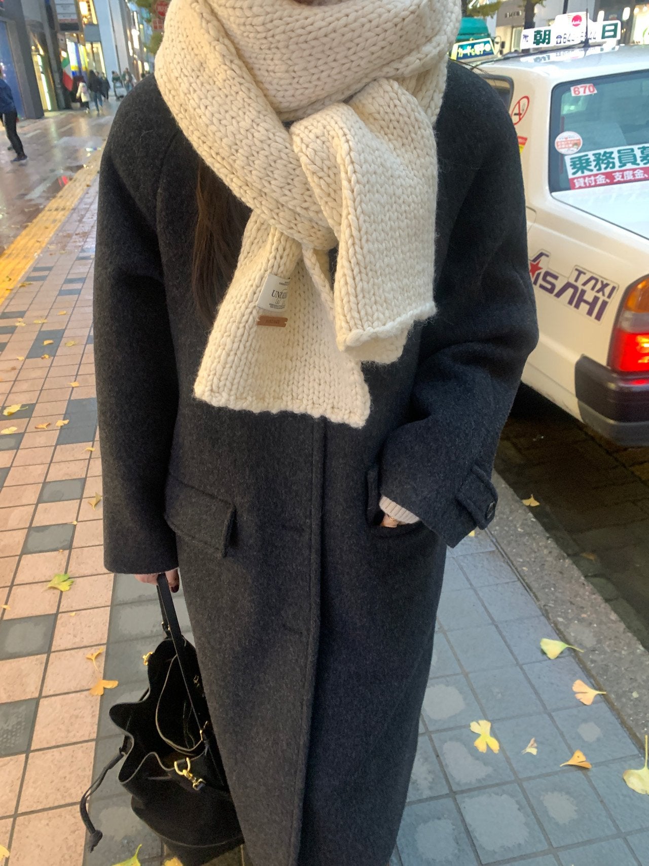 Baraclava-ivory即納 un handmade Baraclava&muffler-3col