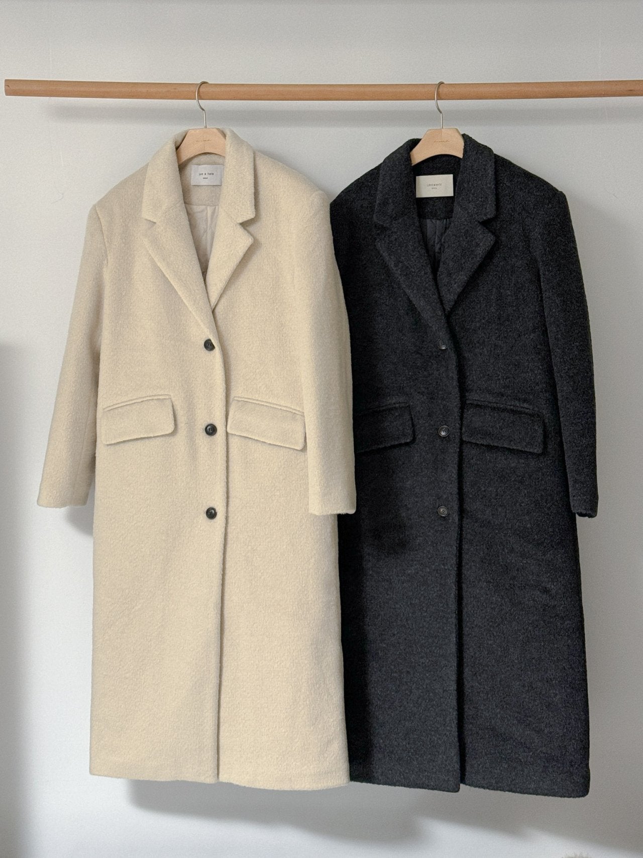 Fluffy wool coat-2col