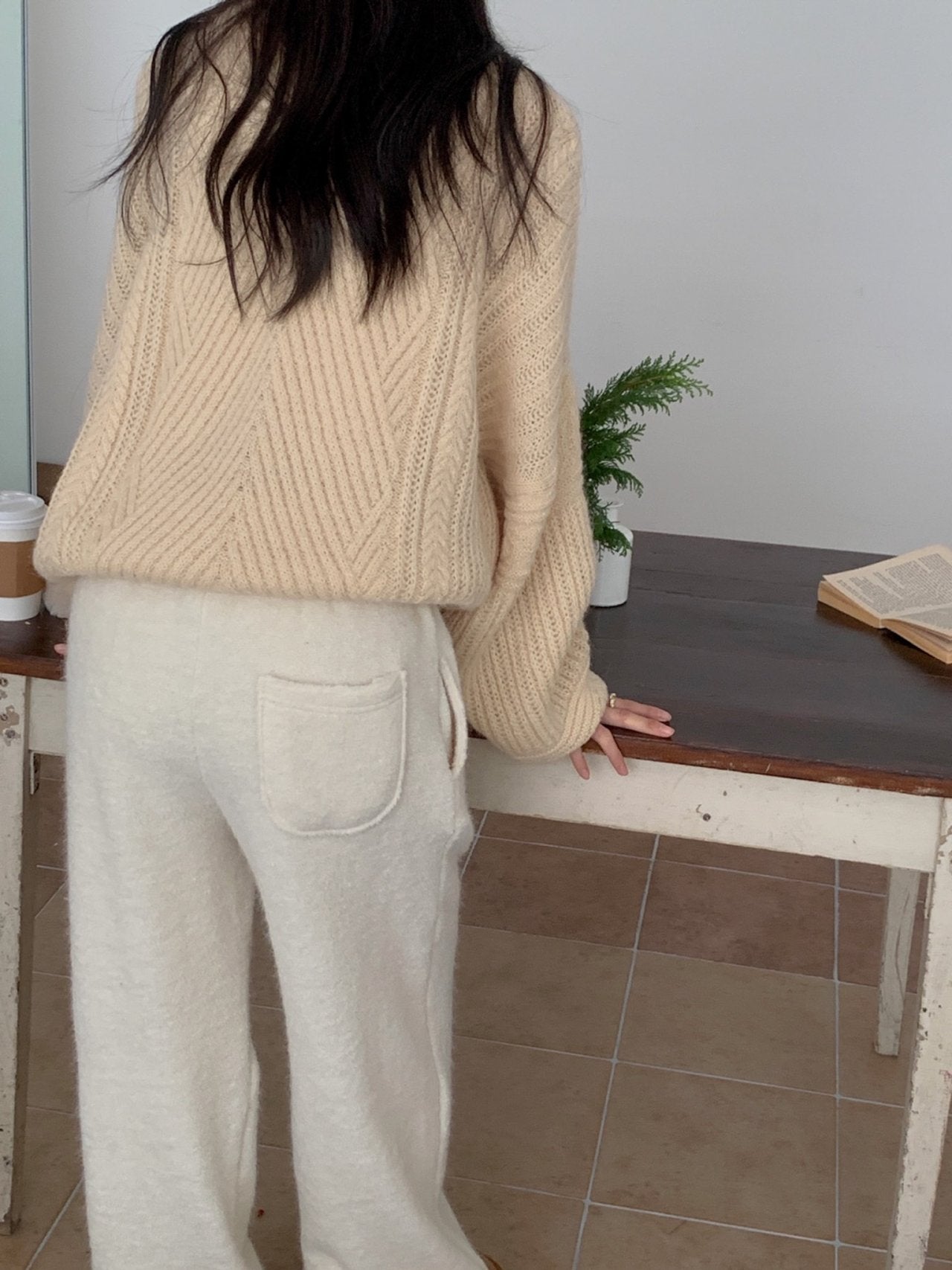 alpaca oblique knit-2col