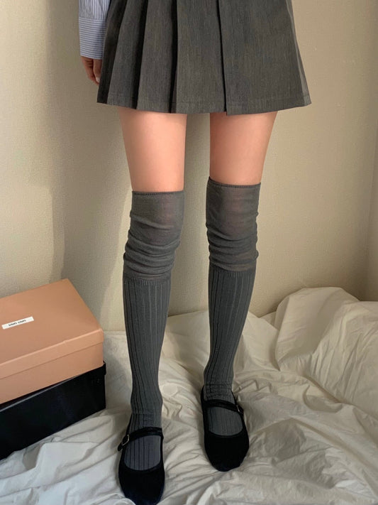 See-through knee socks-3col