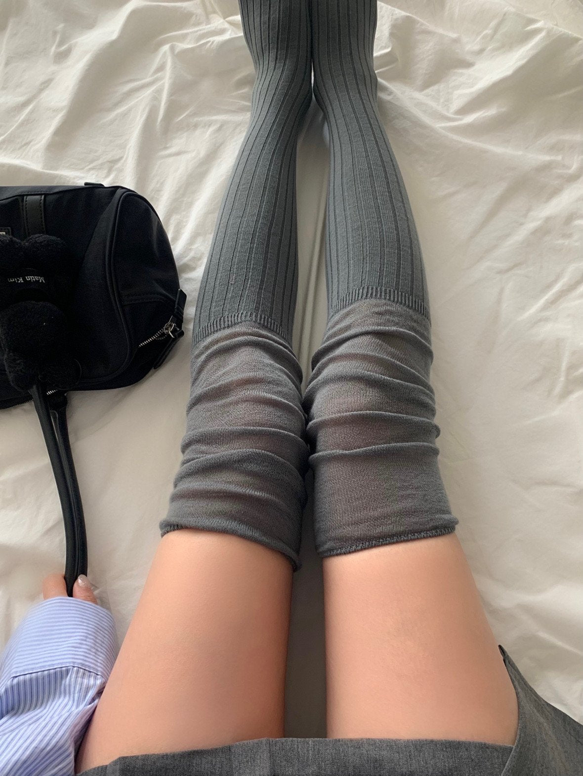 See-through knee socks-3col