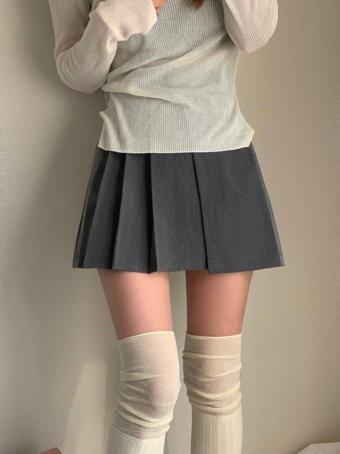 See-through knee socks-3col