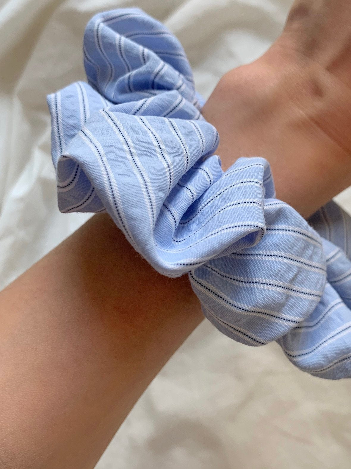 Stripe hair scrunchies-5col