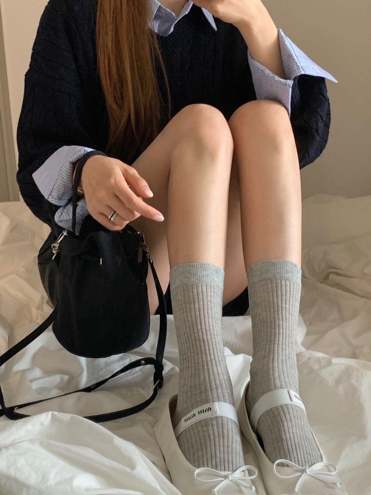 middle see-through socks-4col