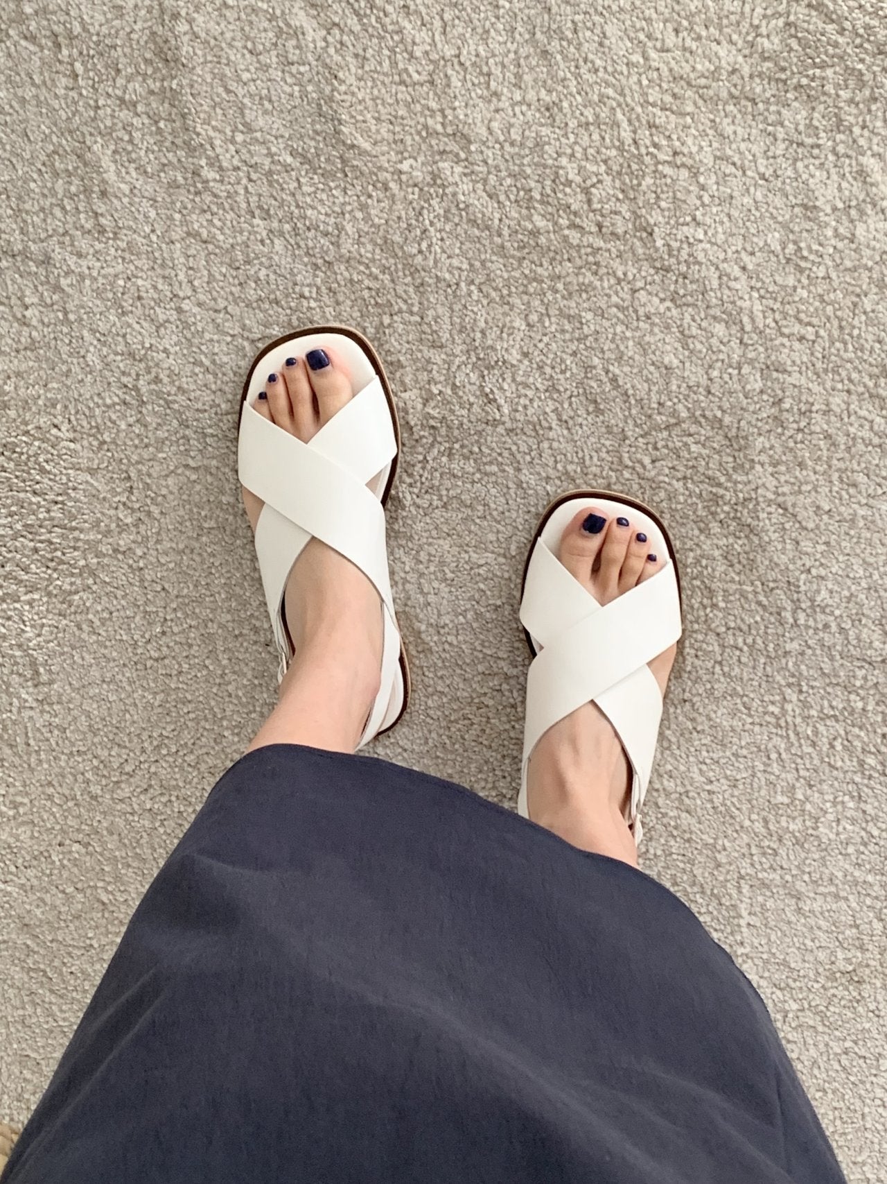 Cross flat sandals