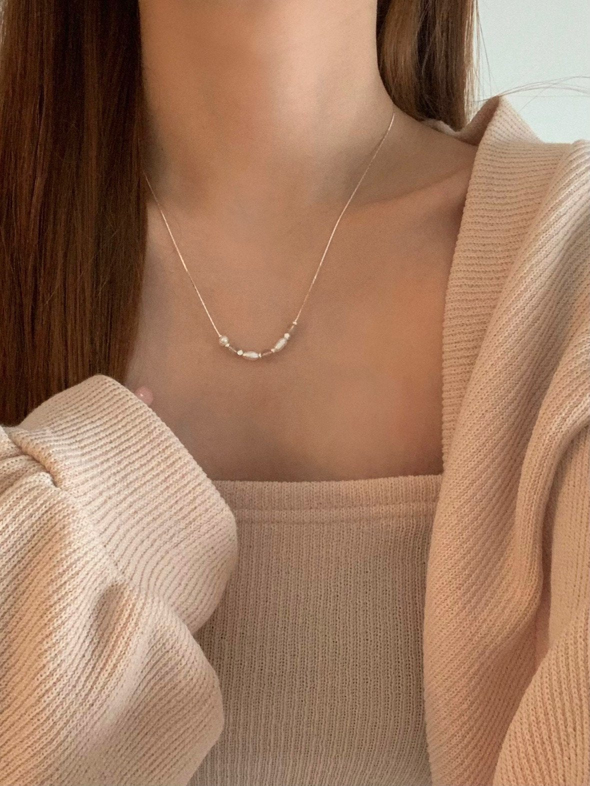 Rose Quartz Pearl Necklace