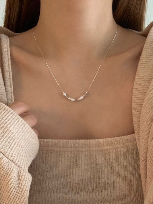 Rose Quartz Pearl Necklace