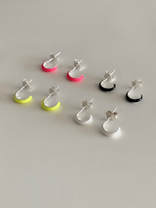 Epoxy c-curve earring