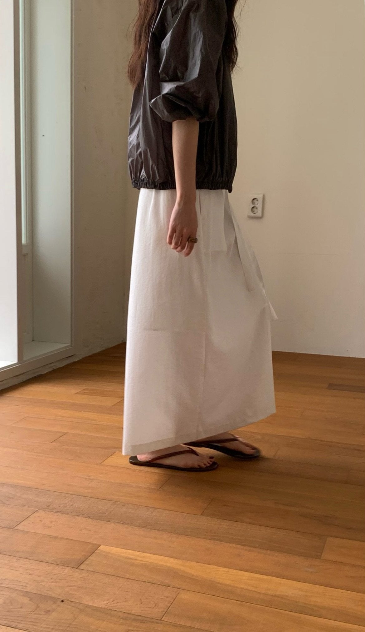 deondo lin pocket wrap skirt-2col