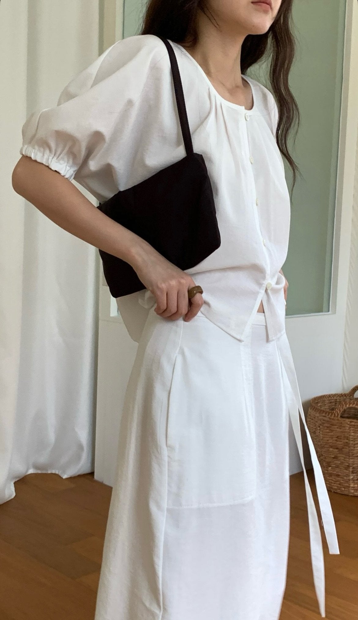 deondo lin pocket wrap skirt-2col