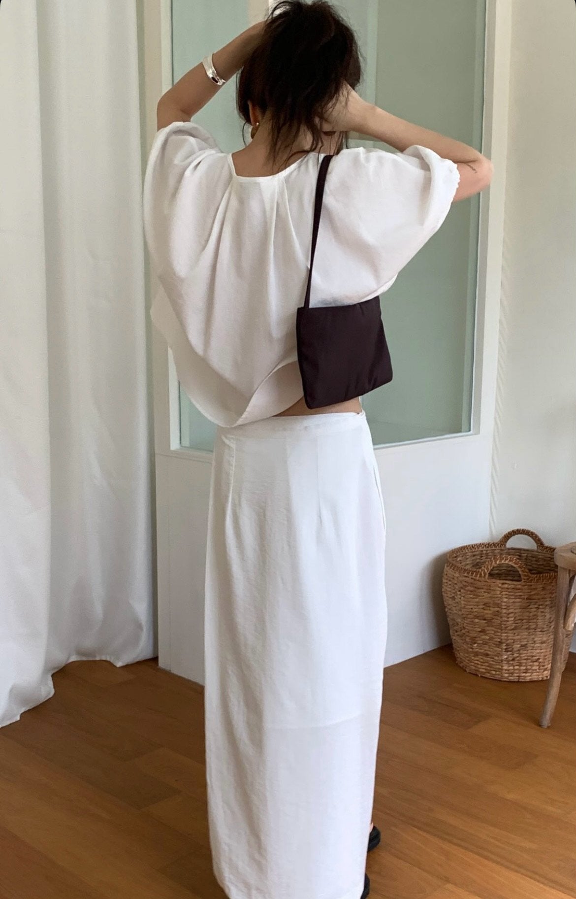 deondo lin pocket wrap skirt-2col