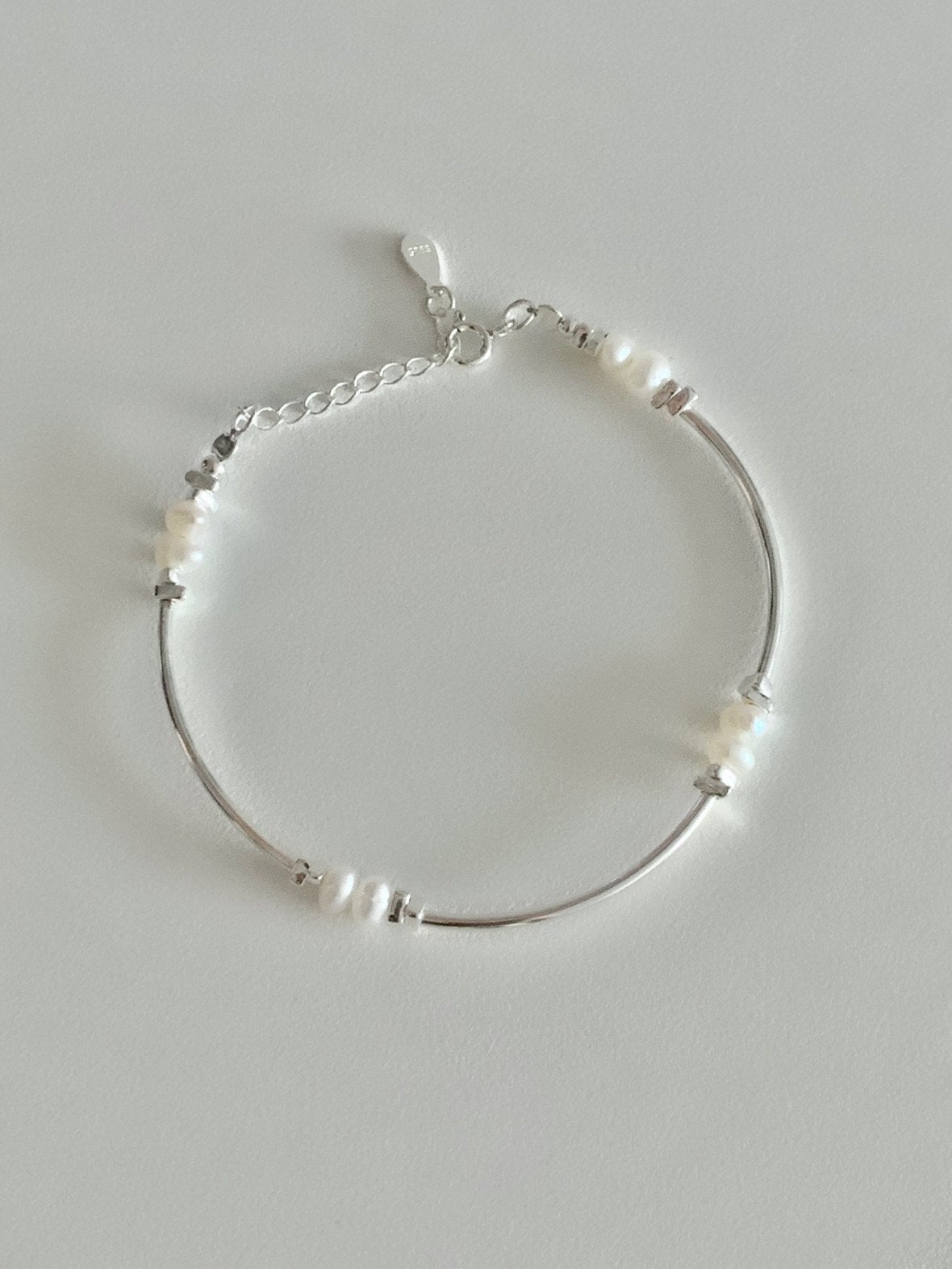 bangle pearl bracelet
