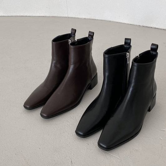 Simple Long Shape Ankle Boots