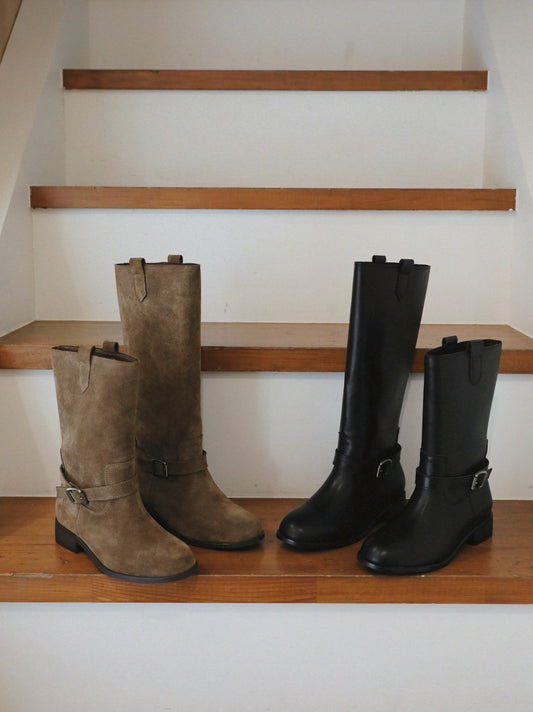 Dual Mood Leather long boots