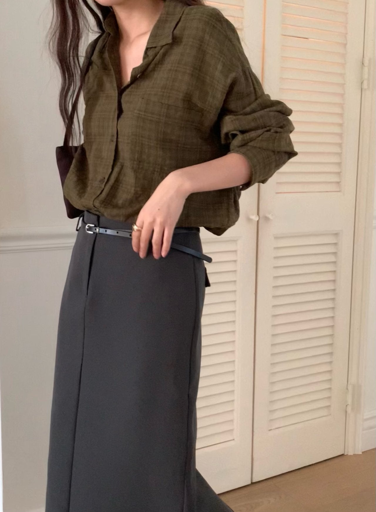 deondo plaid check shirt-3col