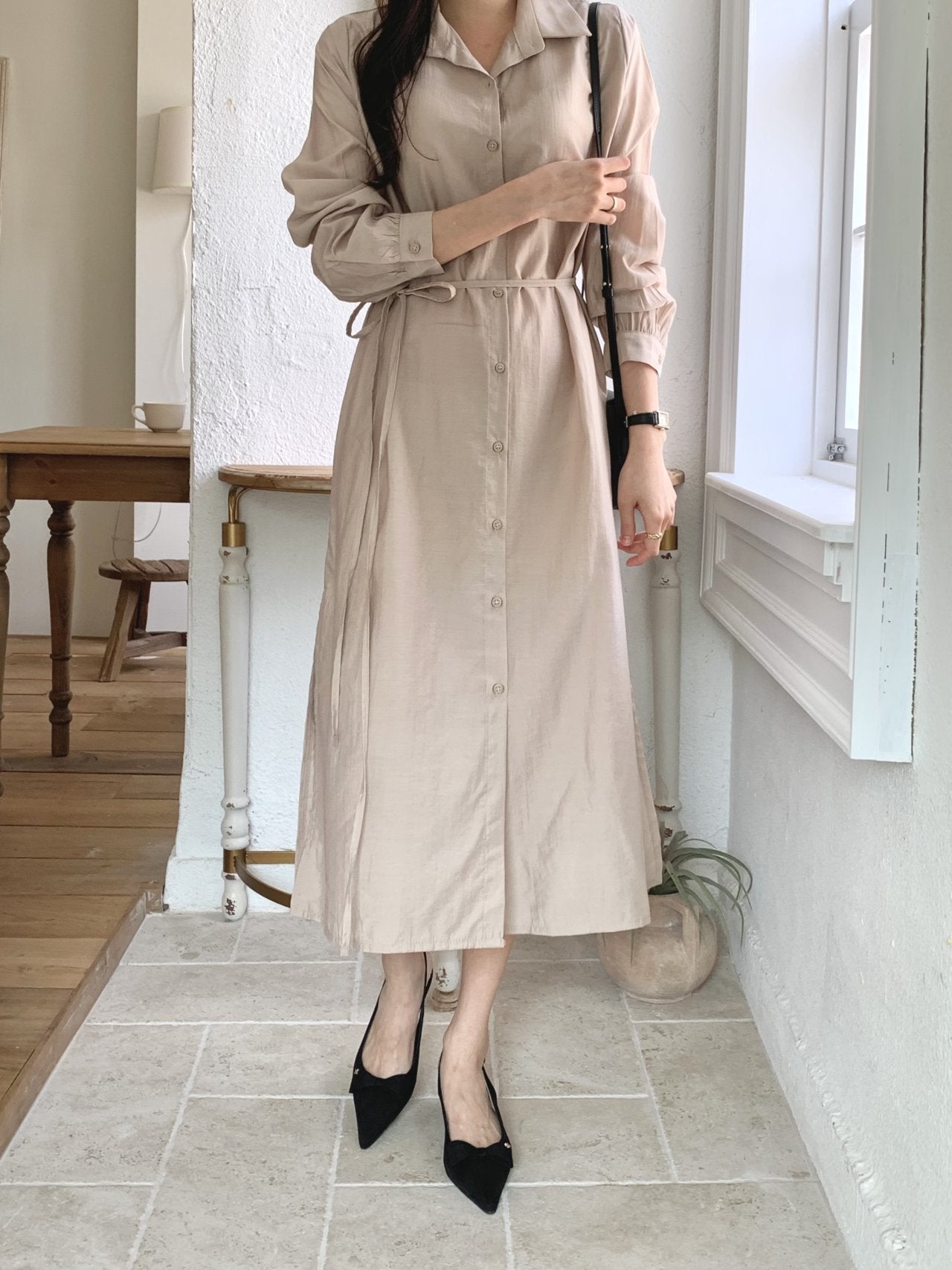 ribbon suede sling back-3col