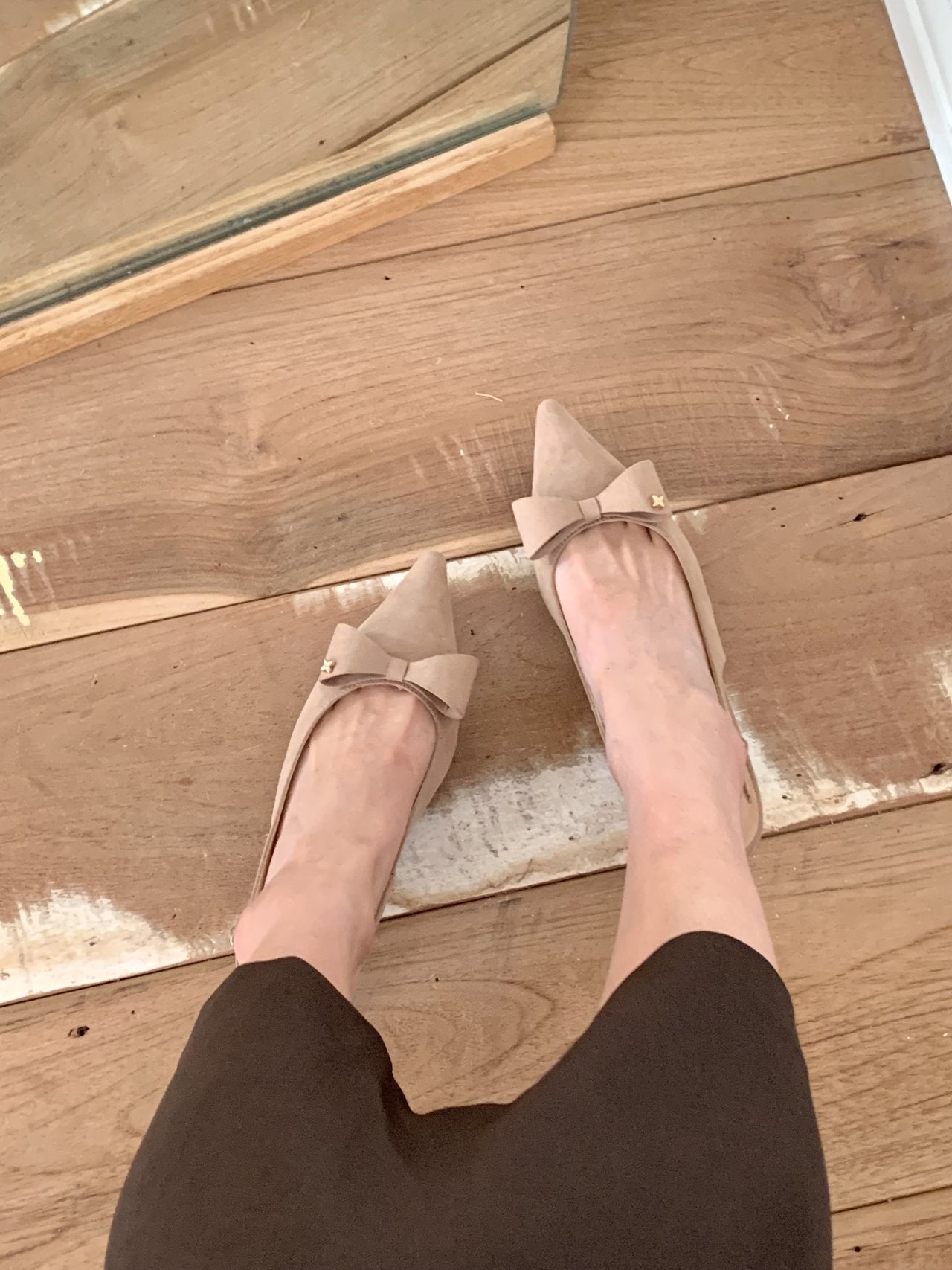 ribbon suede sling back-3col