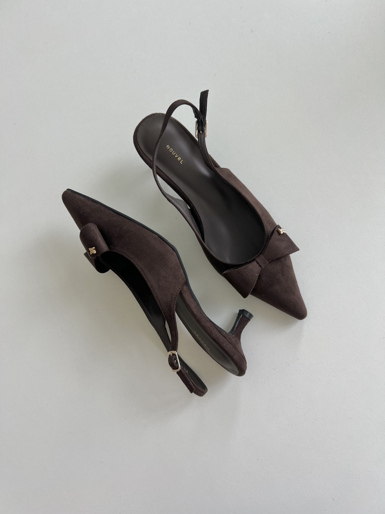 ribbon suede sling back-3col