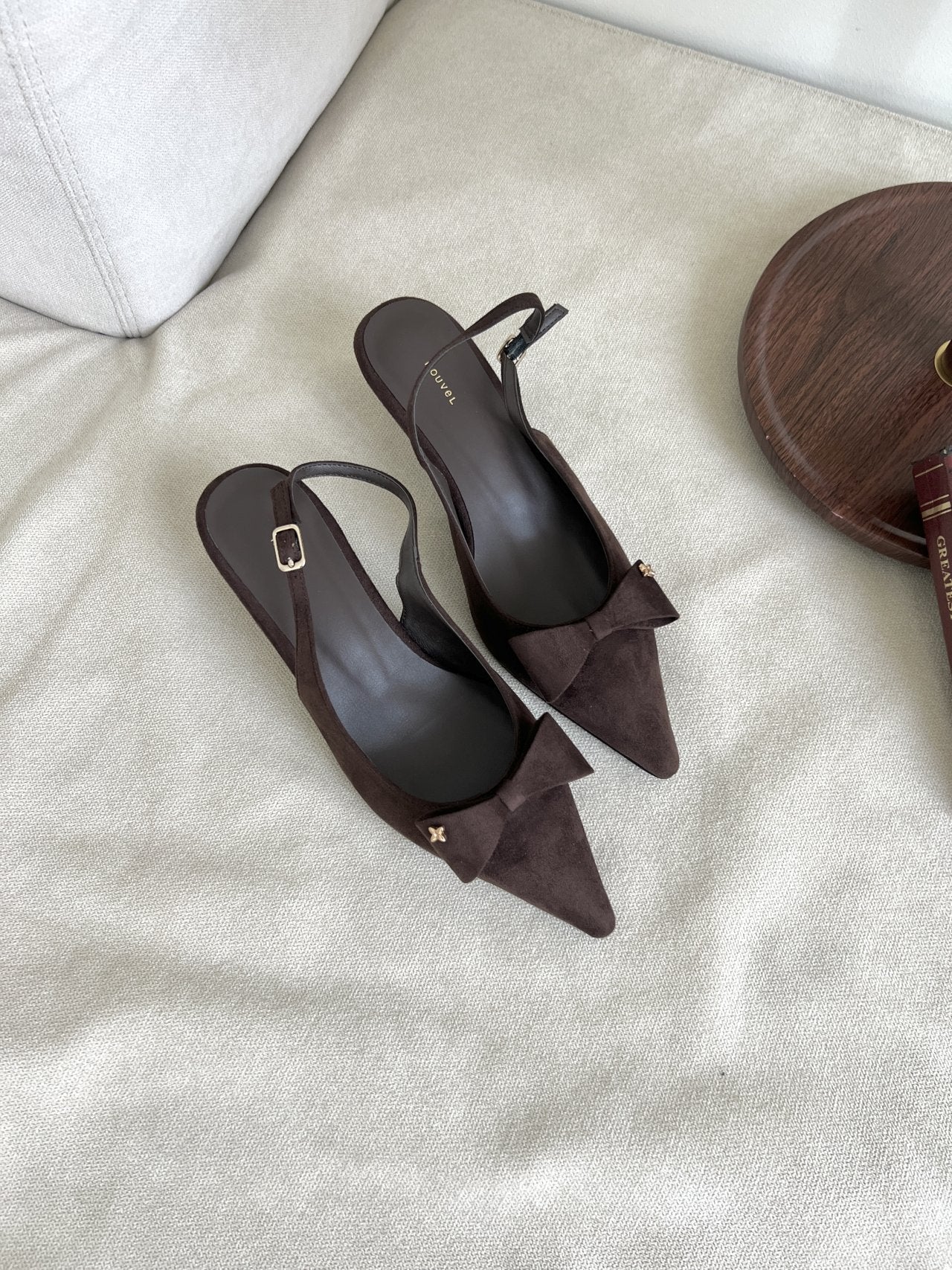 ribbon suede sling back-3col