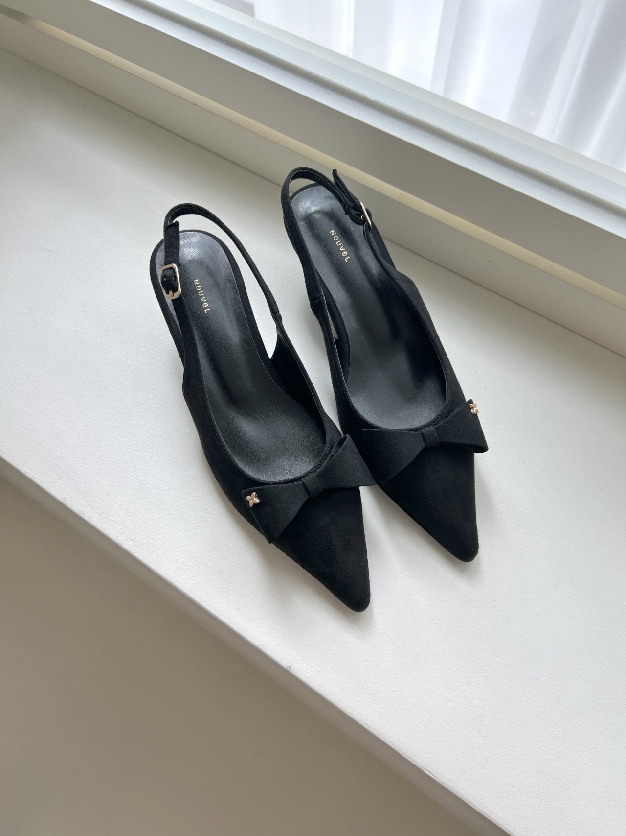 ribbon suede sling back-3col