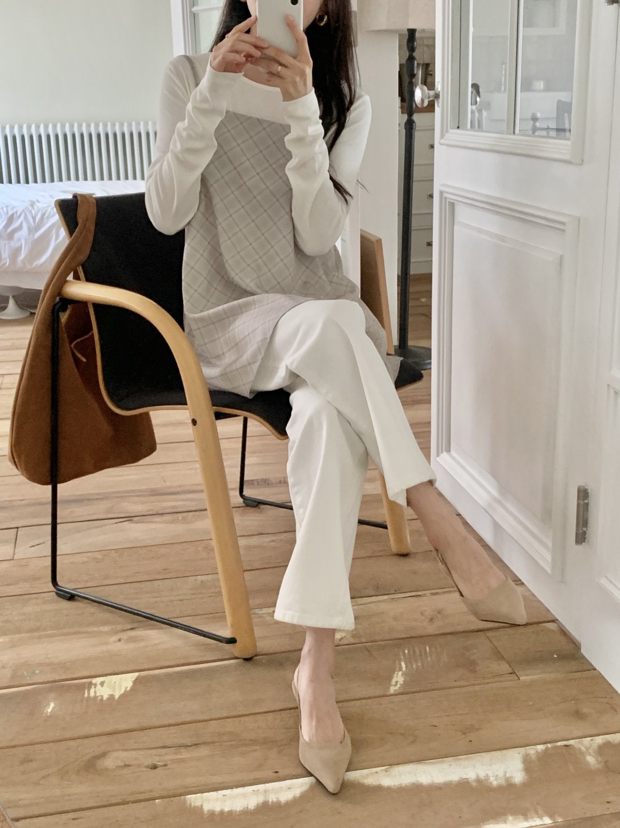 Suede 3 cm sling back