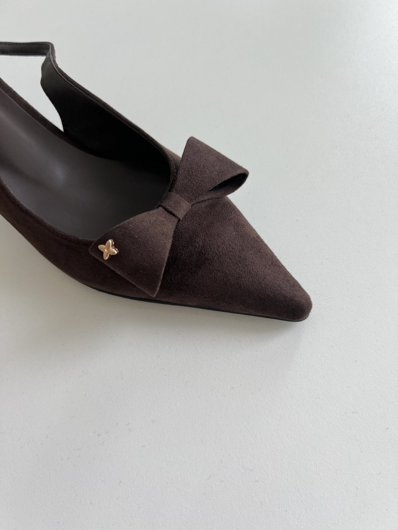 ribbon suede sling back-3col