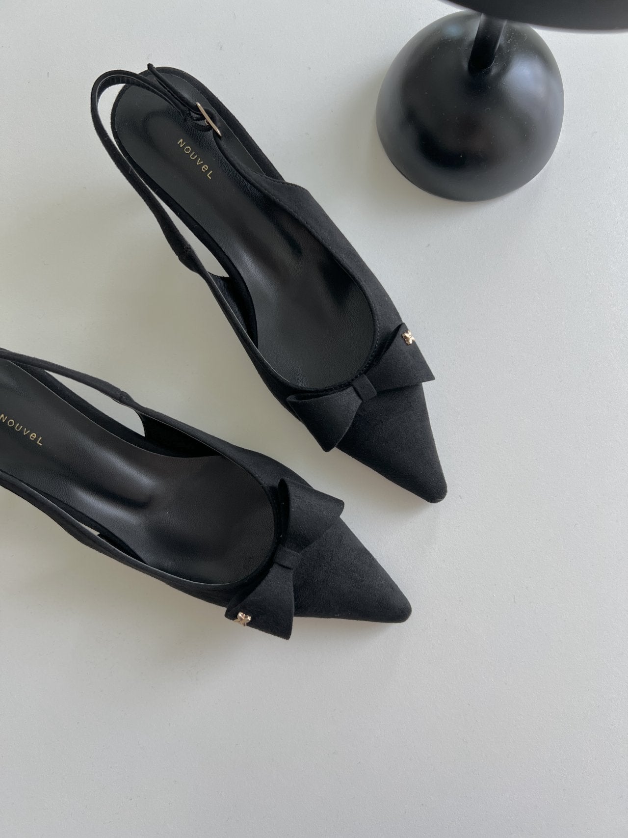 ribbon suede sling back-3col