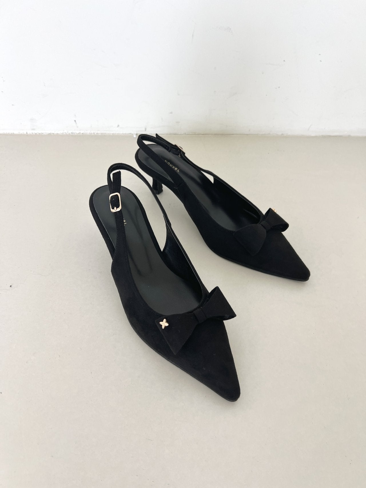 ribbon suede sling back-3col