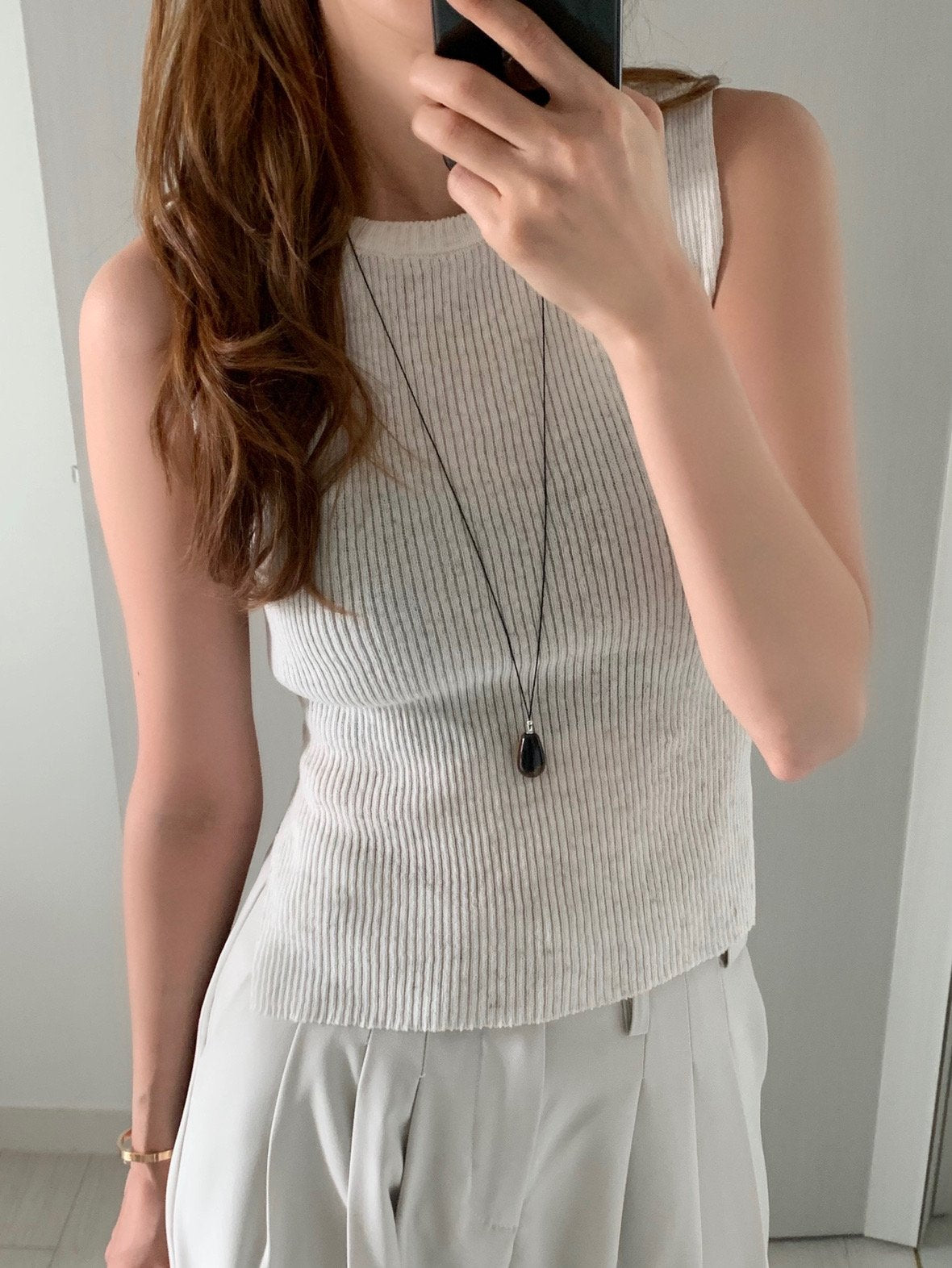 Waterdrop long necklace