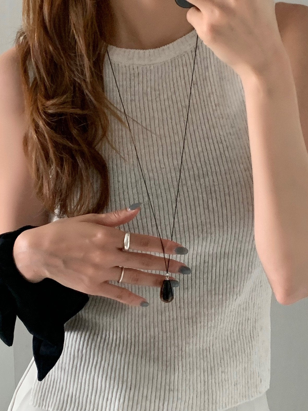 Waterdrop long necklace