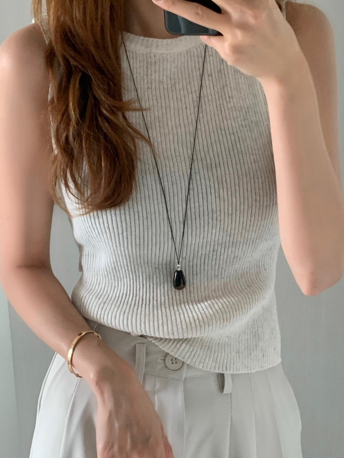 Waterdrop long necklace