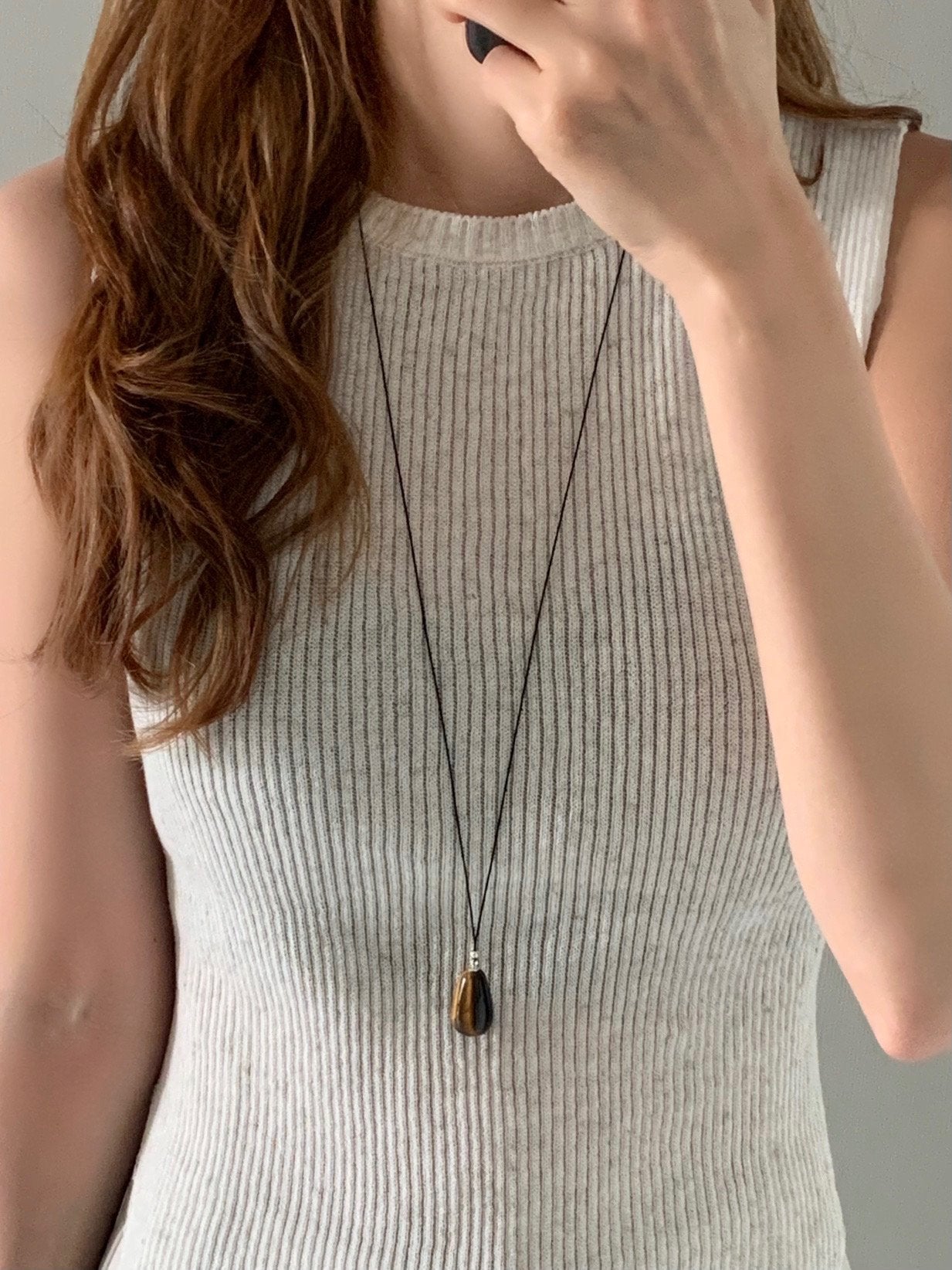Waterdrop long necklace