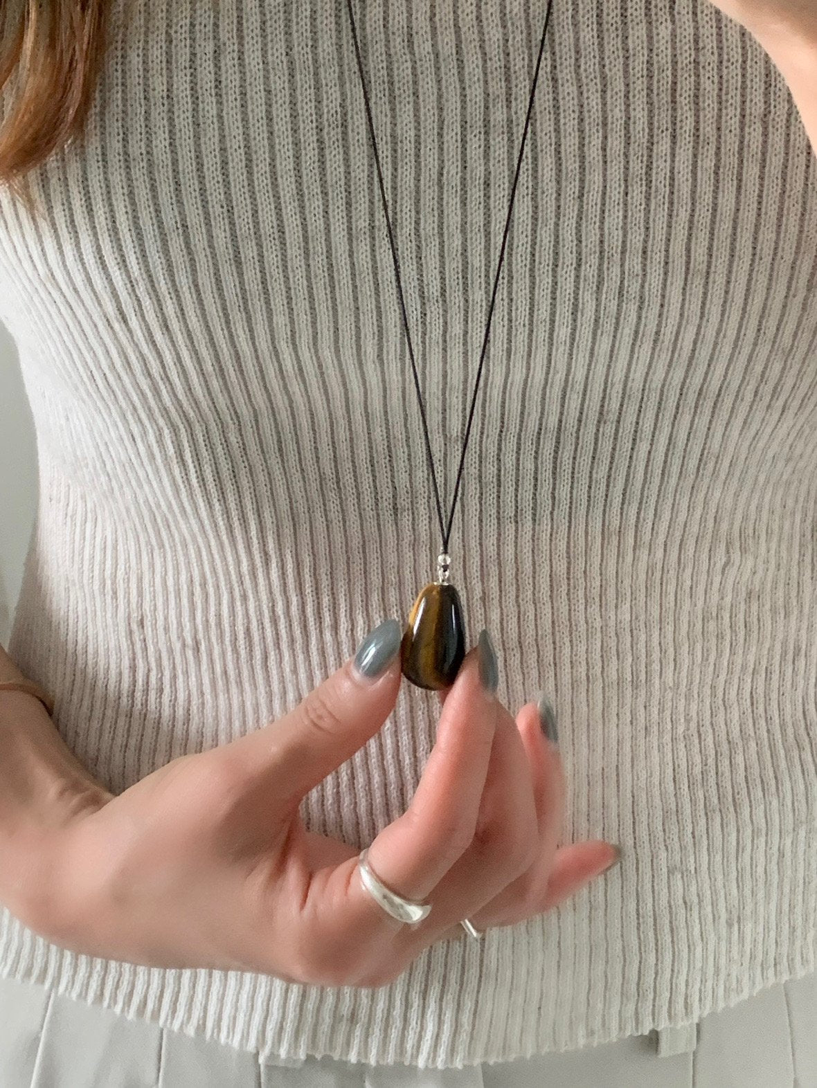 Waterdrop long necklace