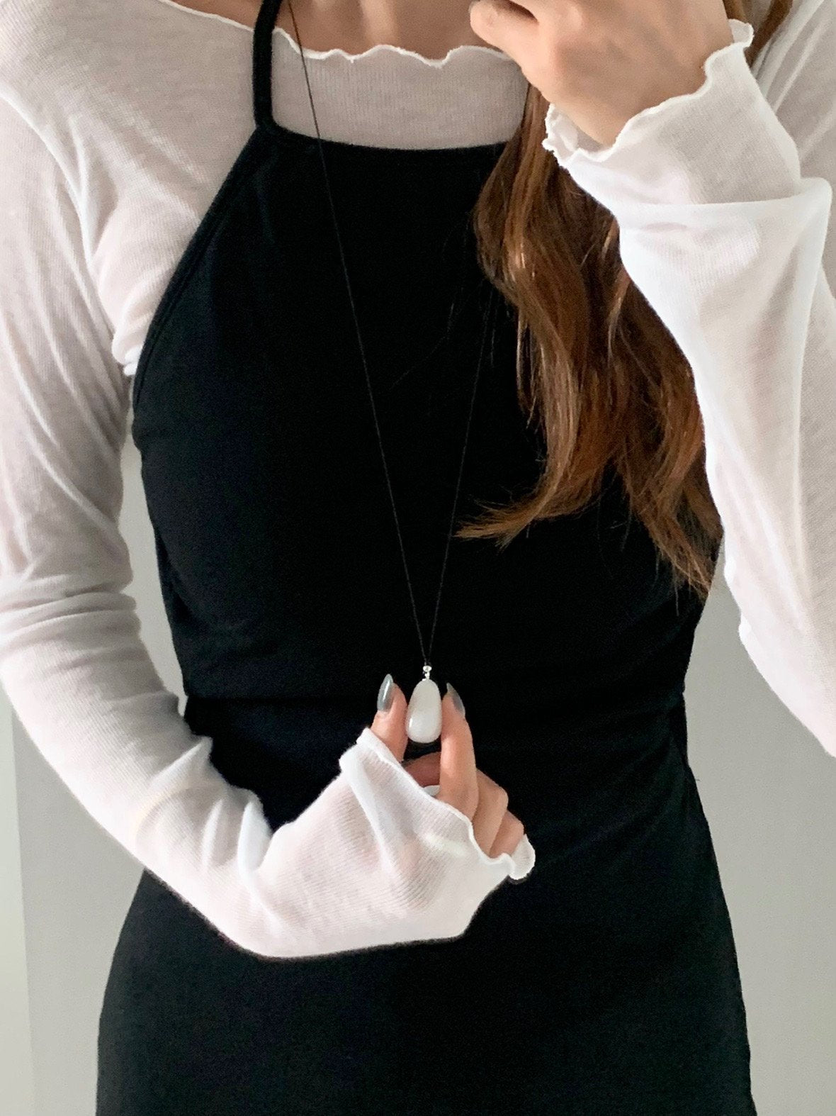 Waterdrop long necklace