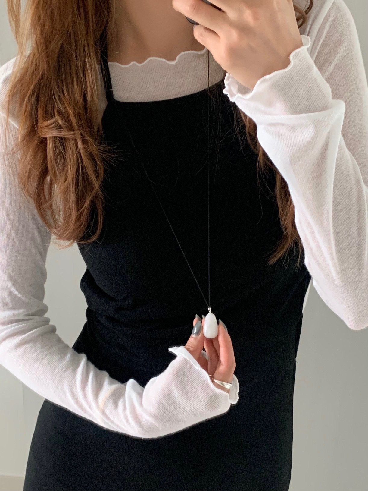 Waterdrop long necklace