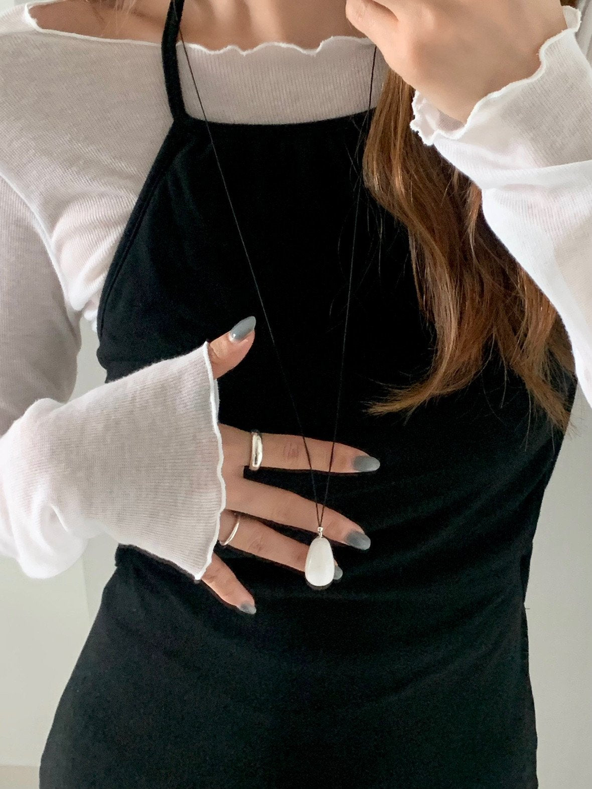 Waterdrop long necklace