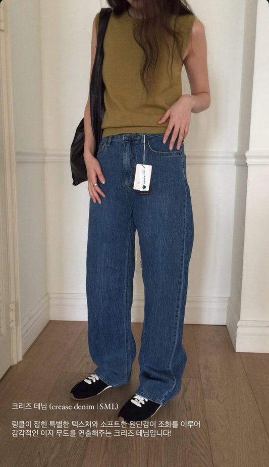 crease denim