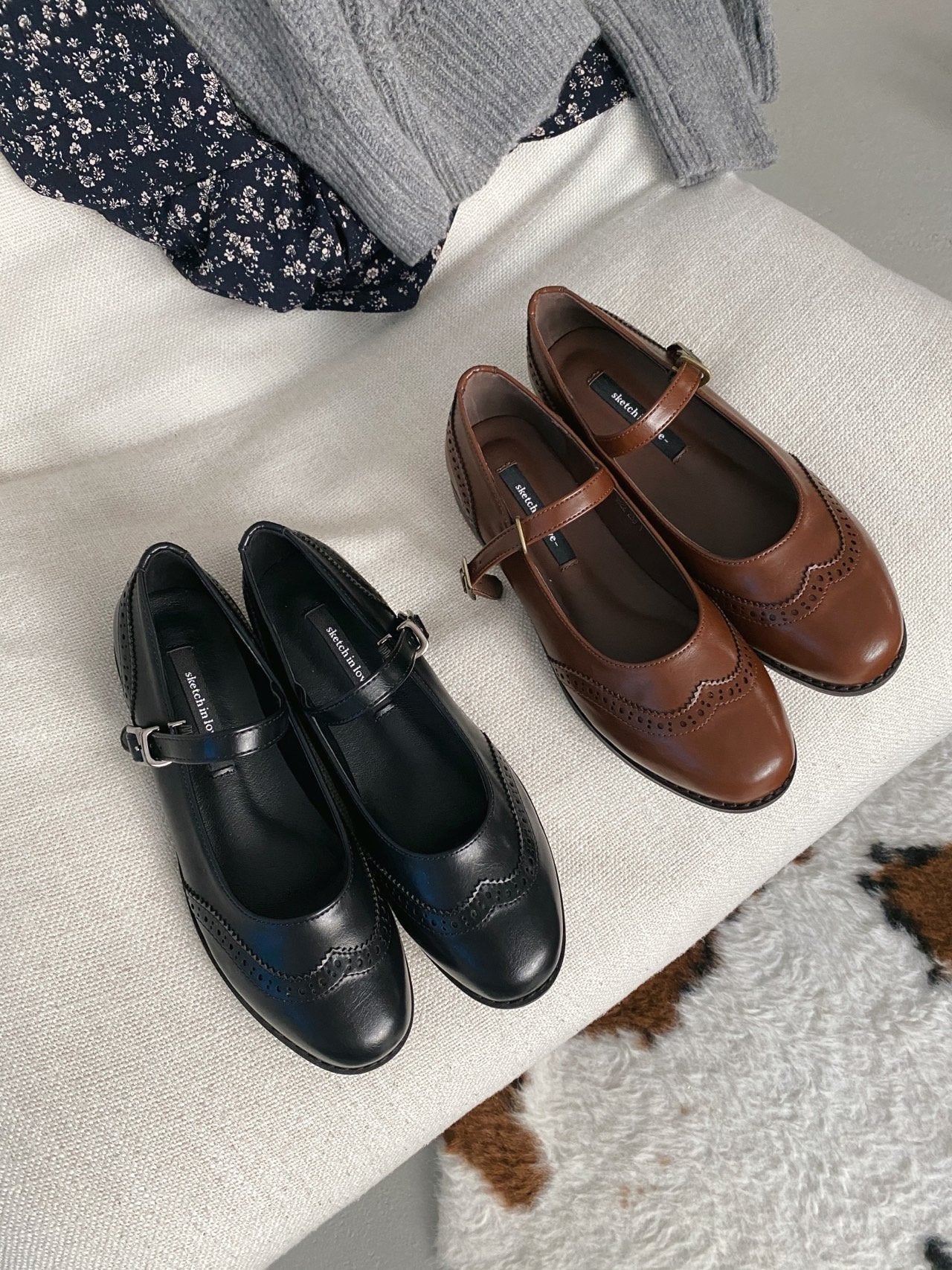 Vintage wingtip mary jane loafer