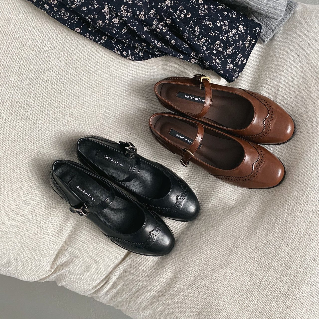 Vintage wingtip mary jane loafer