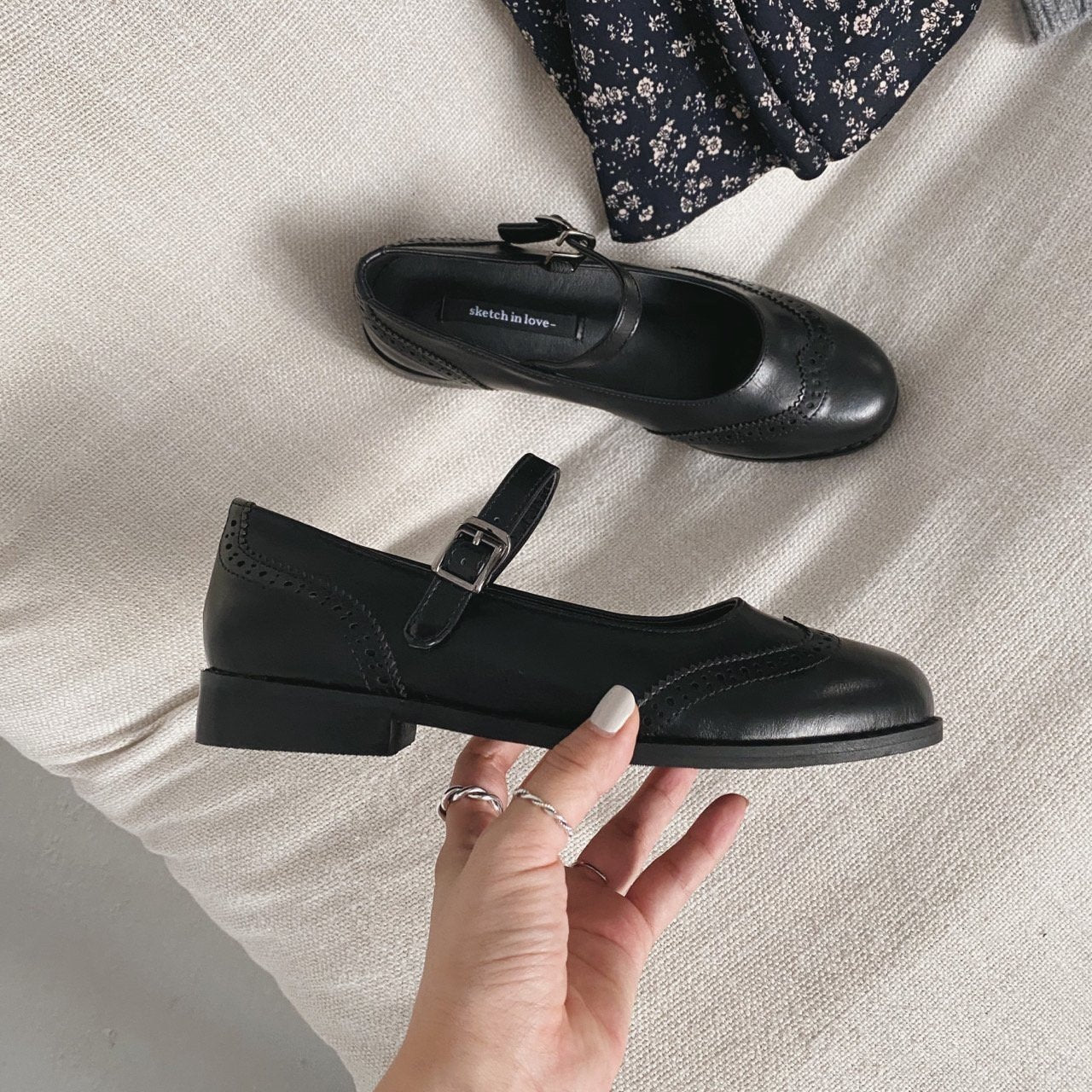 Vintage wingtip mary jane loafer