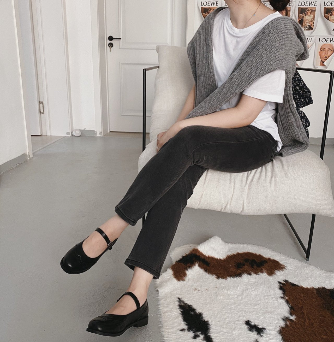 Vintage wingtip mary jane loafer