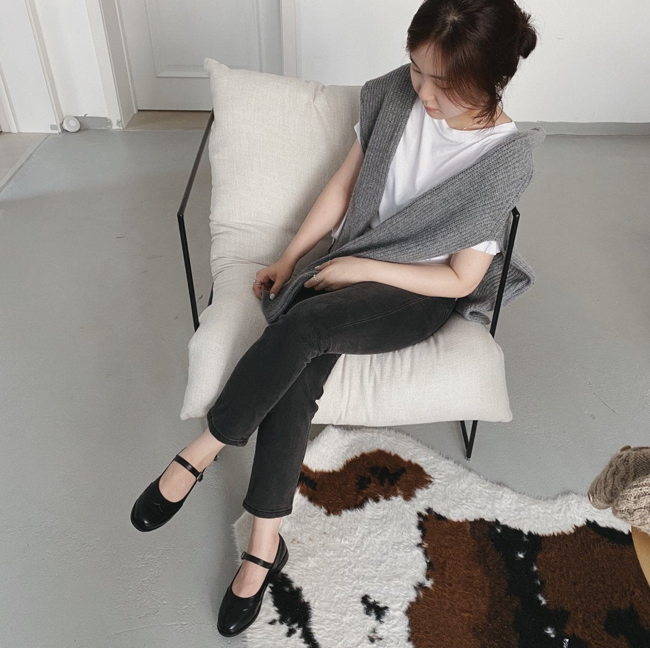 Vintage wingtip mary jane loafer