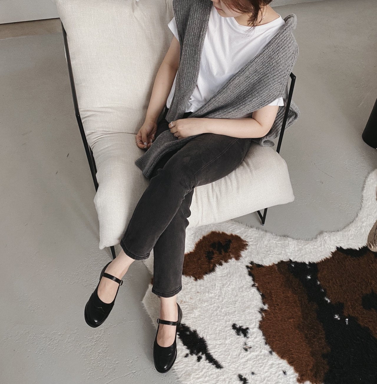 Vintage wingtip mary jane loafer