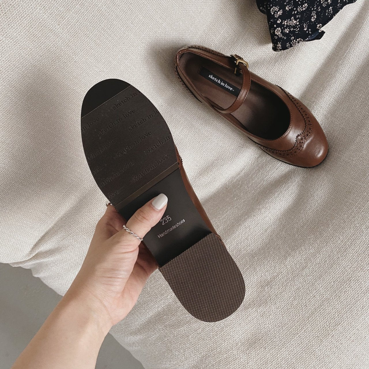 Vintage wingtip mary jane loafer