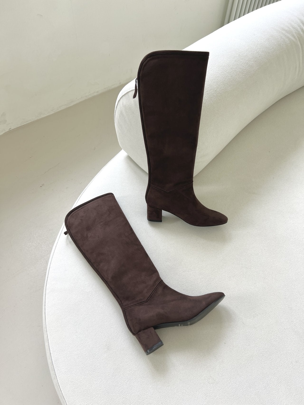 Suede 6 cm Lip Line Long Boots