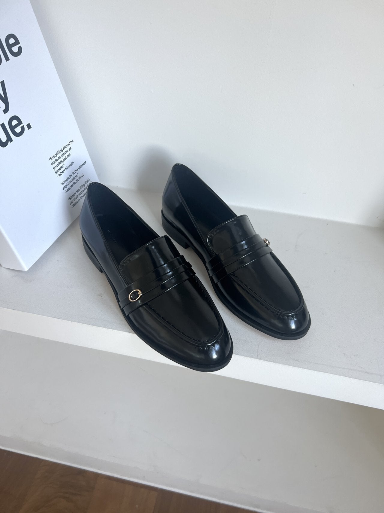 belt strap loafers